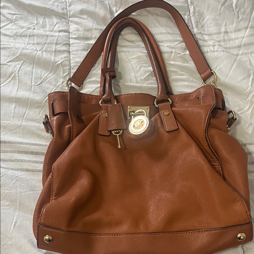 Michael Kors Tan Leather Shoulder Bag